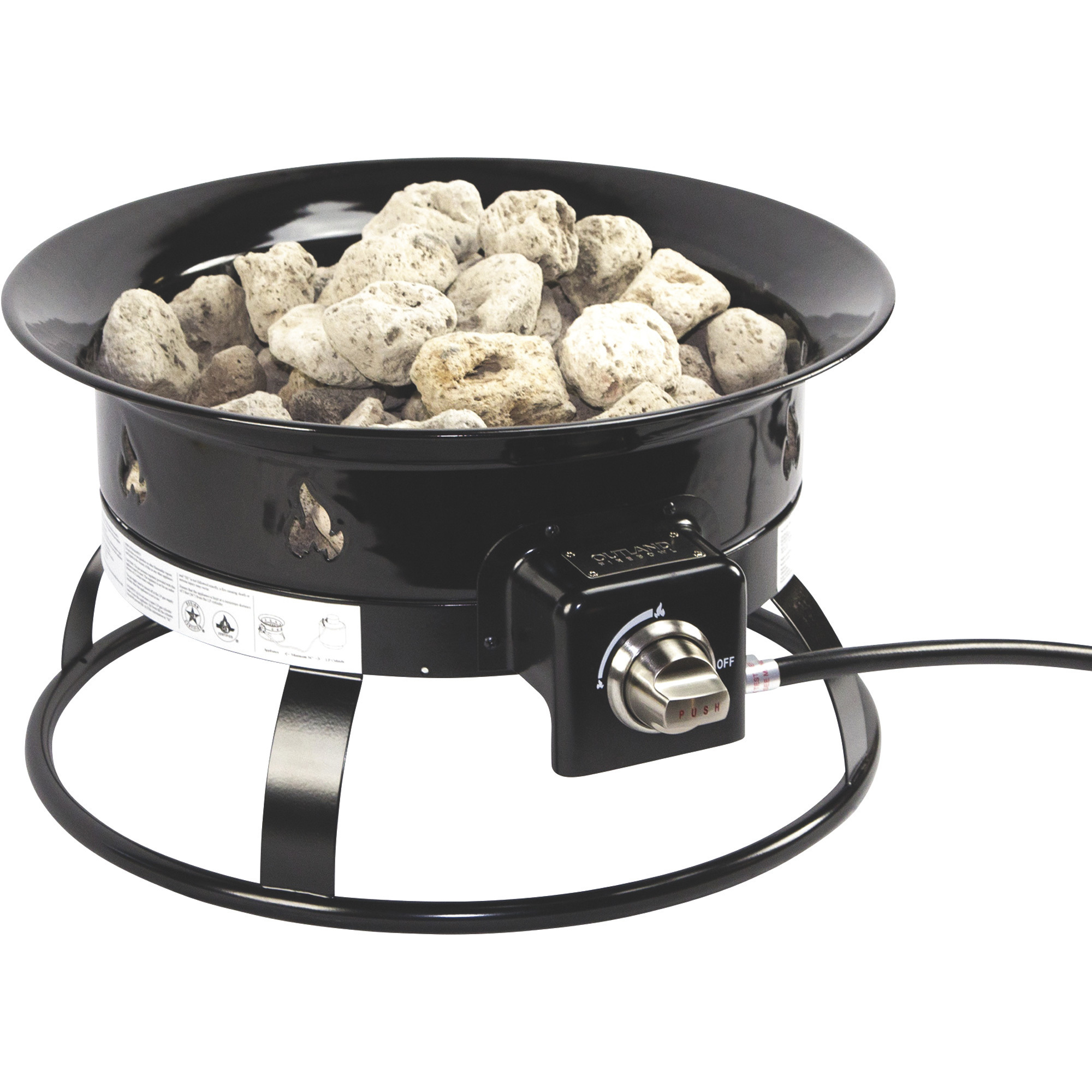 Heininger Portable Outdoor Propane Fire Pit, 19in. Dia., Model# 5995